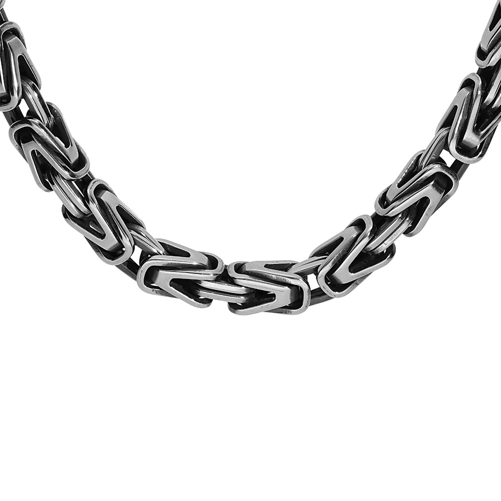 Collier en acier maille royale - 57cm