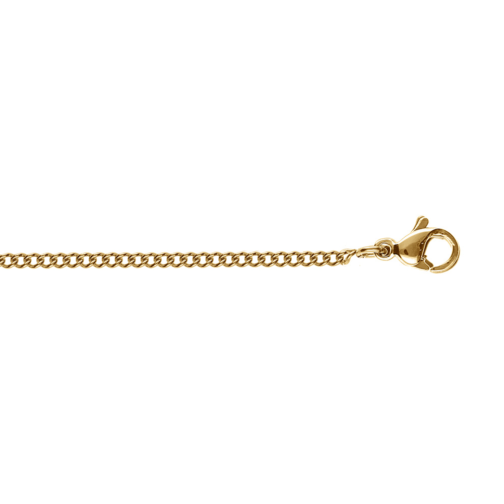 Chaîne en acier doré maille gourmette 1.9mm  - 45cm