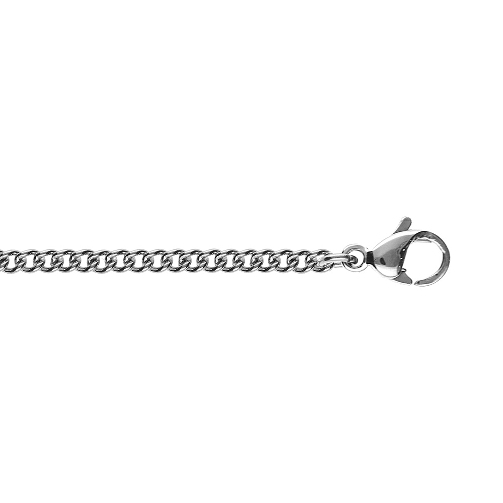 Chaîne en acier gourmette 2.2mmde large et longueur 55cm