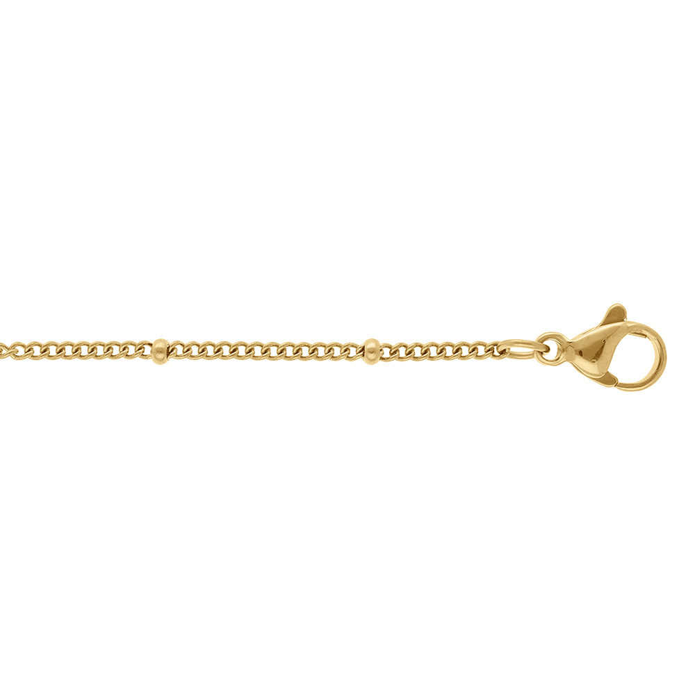 Chaîne cheville en acier doré avec boules - 19+5cm Chaîne cheville en acier doré avec boules - 19+5cm