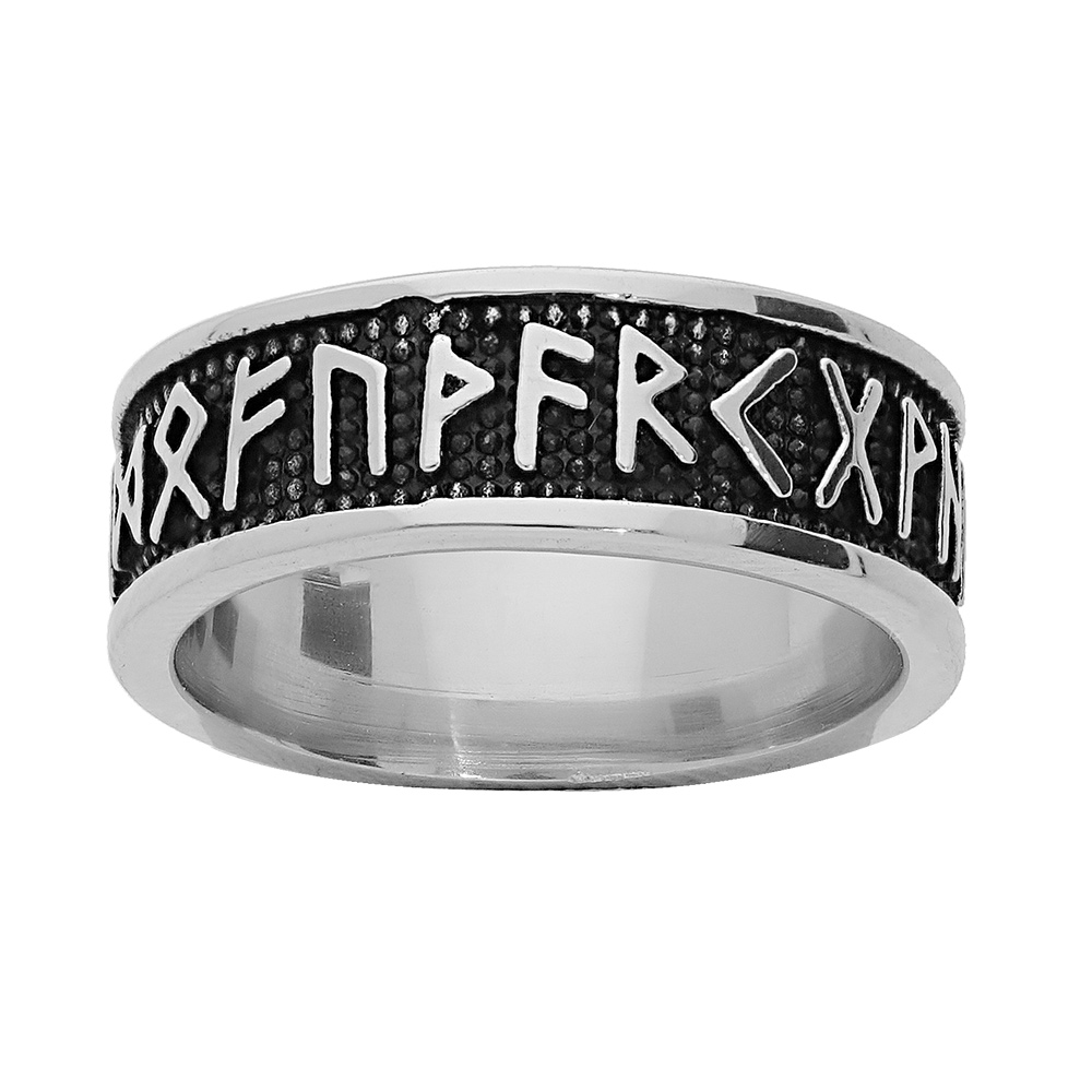 Alliance en acier motif runes celtique