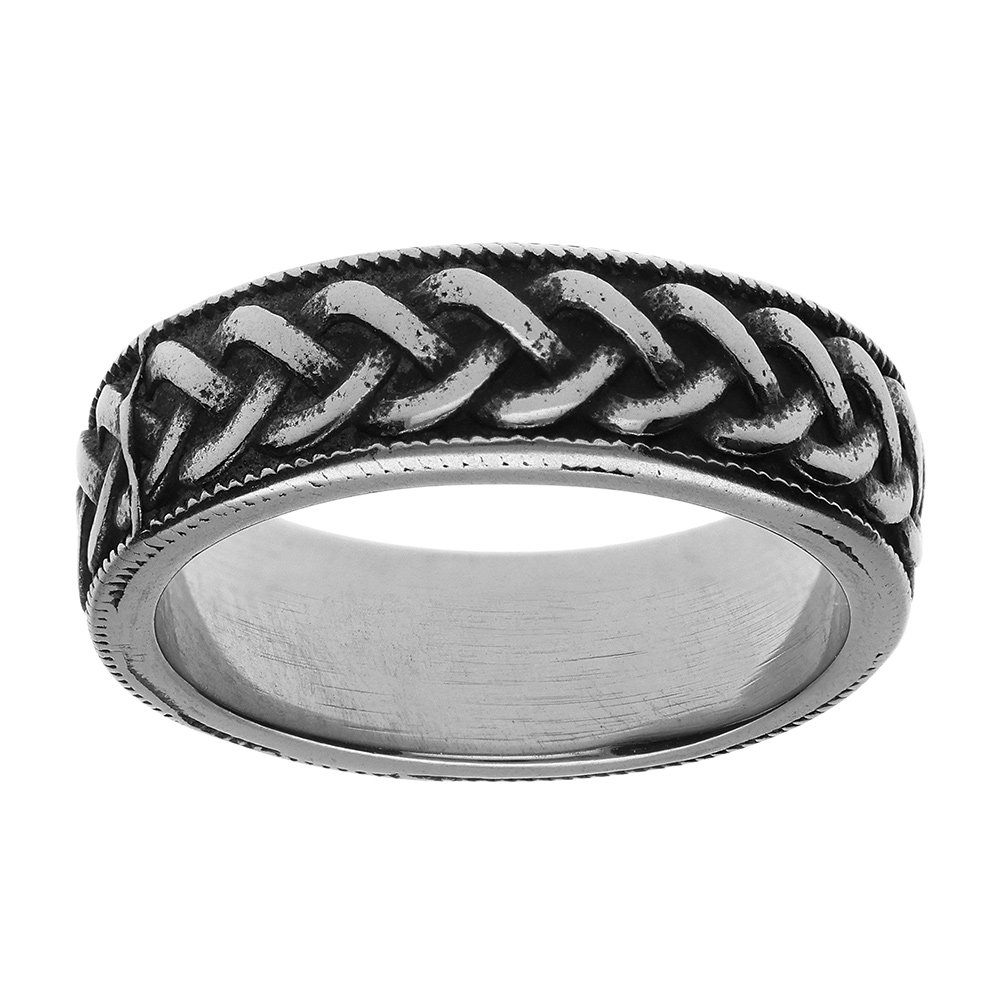 Alliance en acier patinée motif tresse