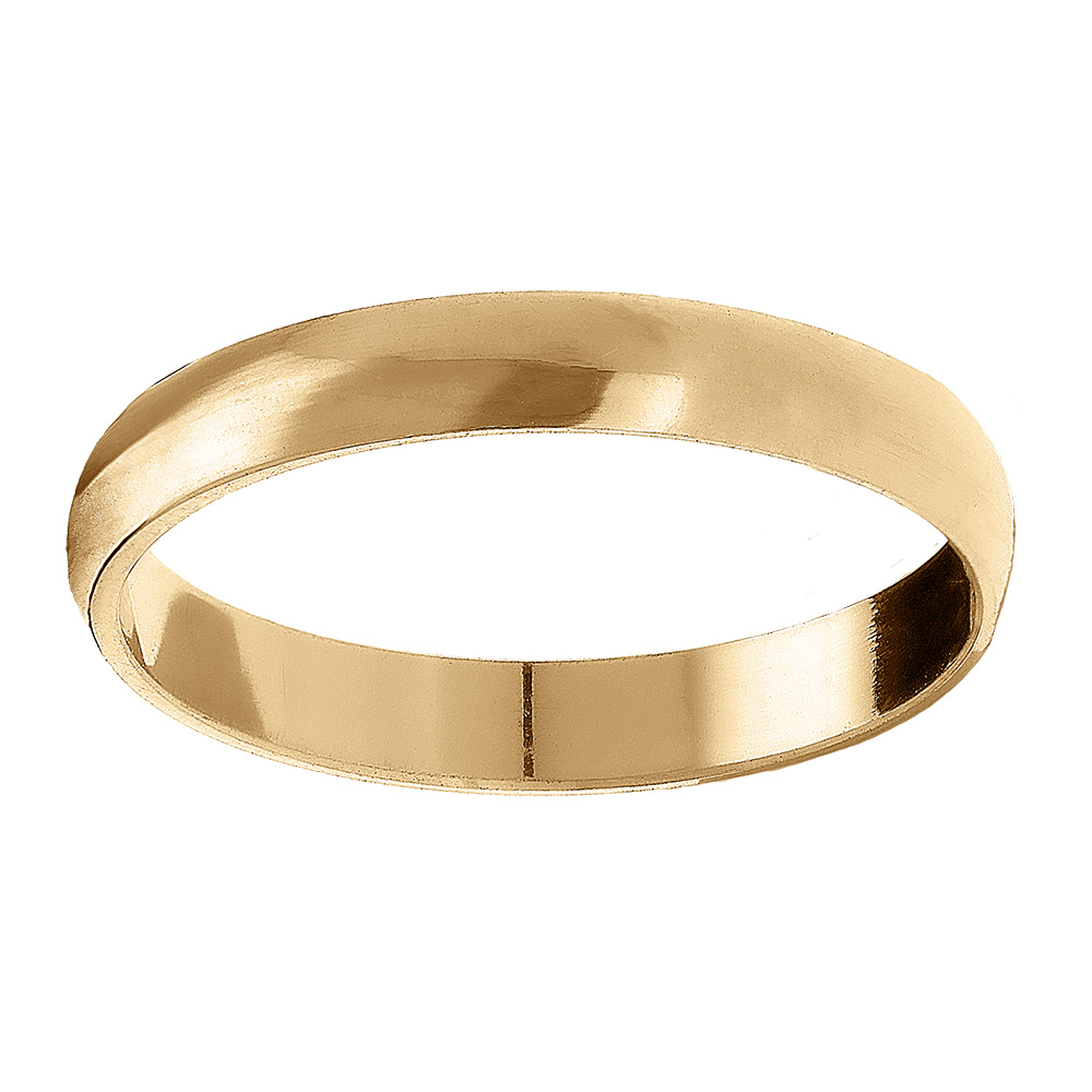 Alliance demi-jonc en acier doré 3mm