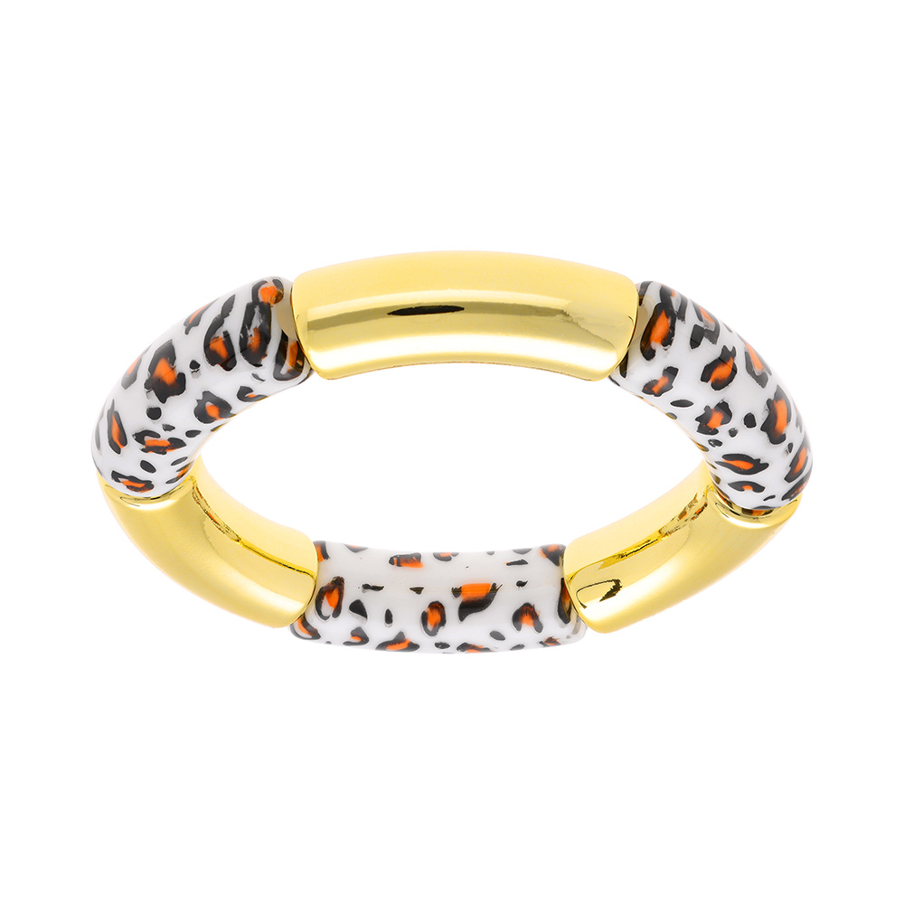 Bracelet extensible leopard et doré