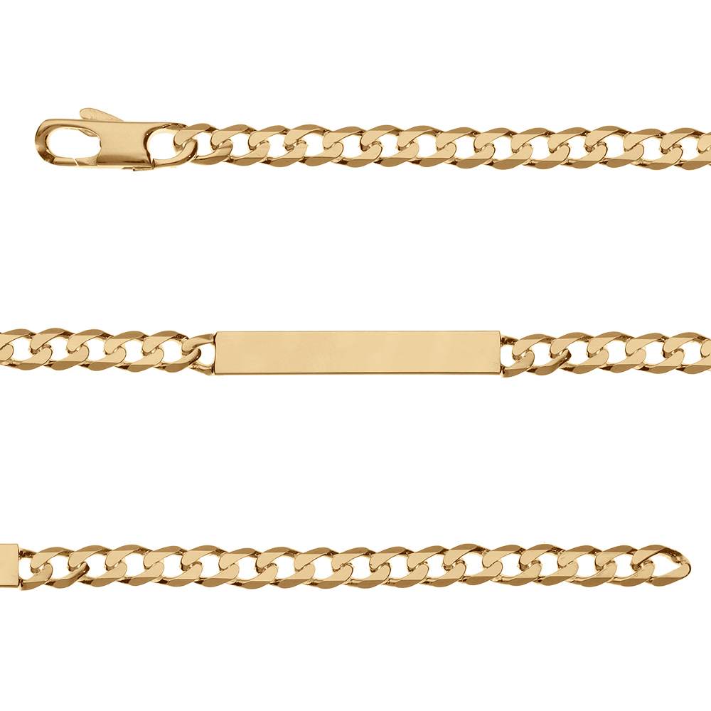 Gourmette  en vermeil   hawai 5mm  - 18cm