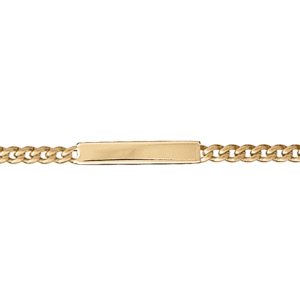 Gourmette enfant en vermeil maille  gourmette 3mm - 16/14cm