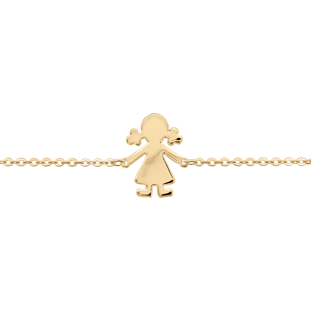Bracelet en vermeil passive fille  16+3cm
