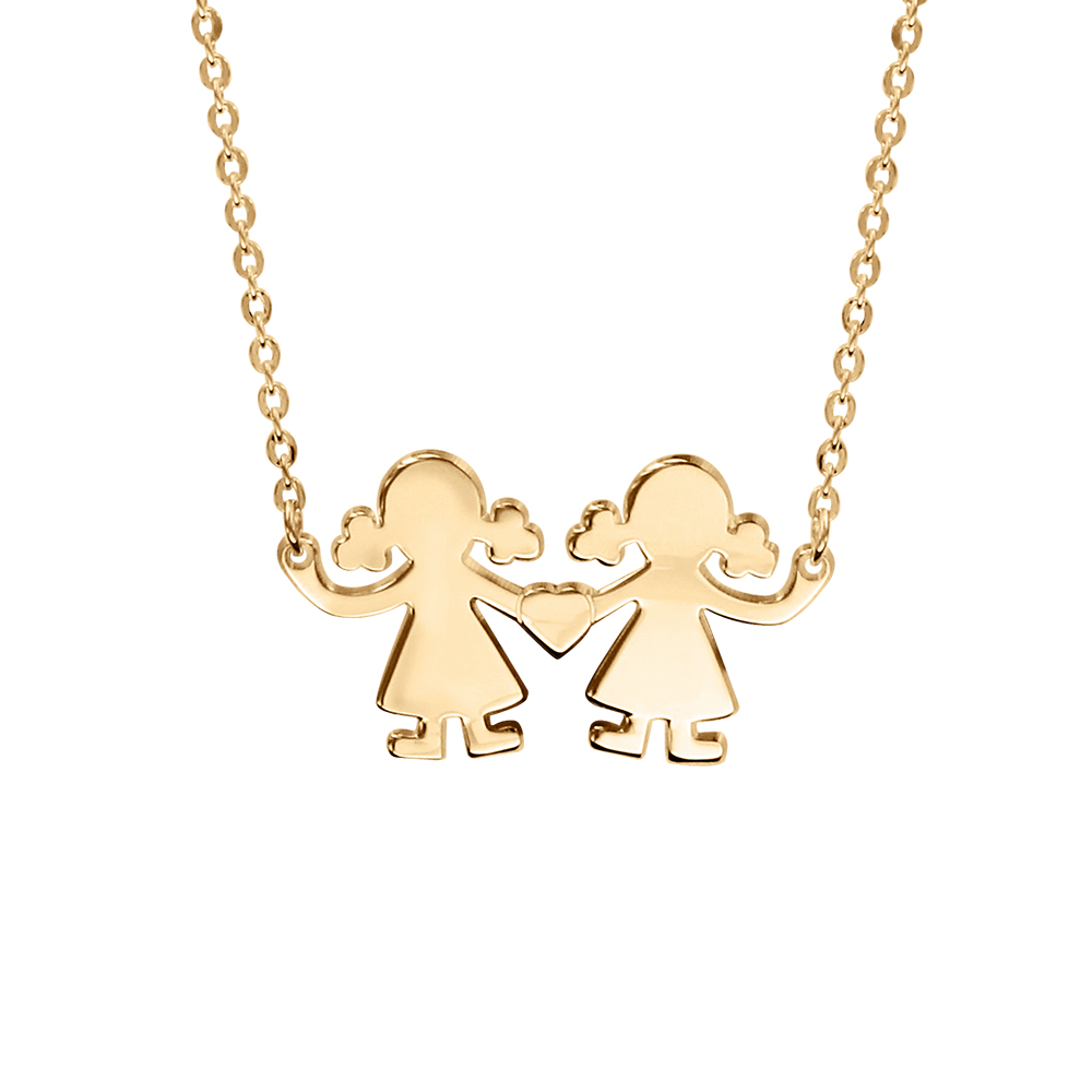 Collier en vermeil passive fille/fille 40+4cm