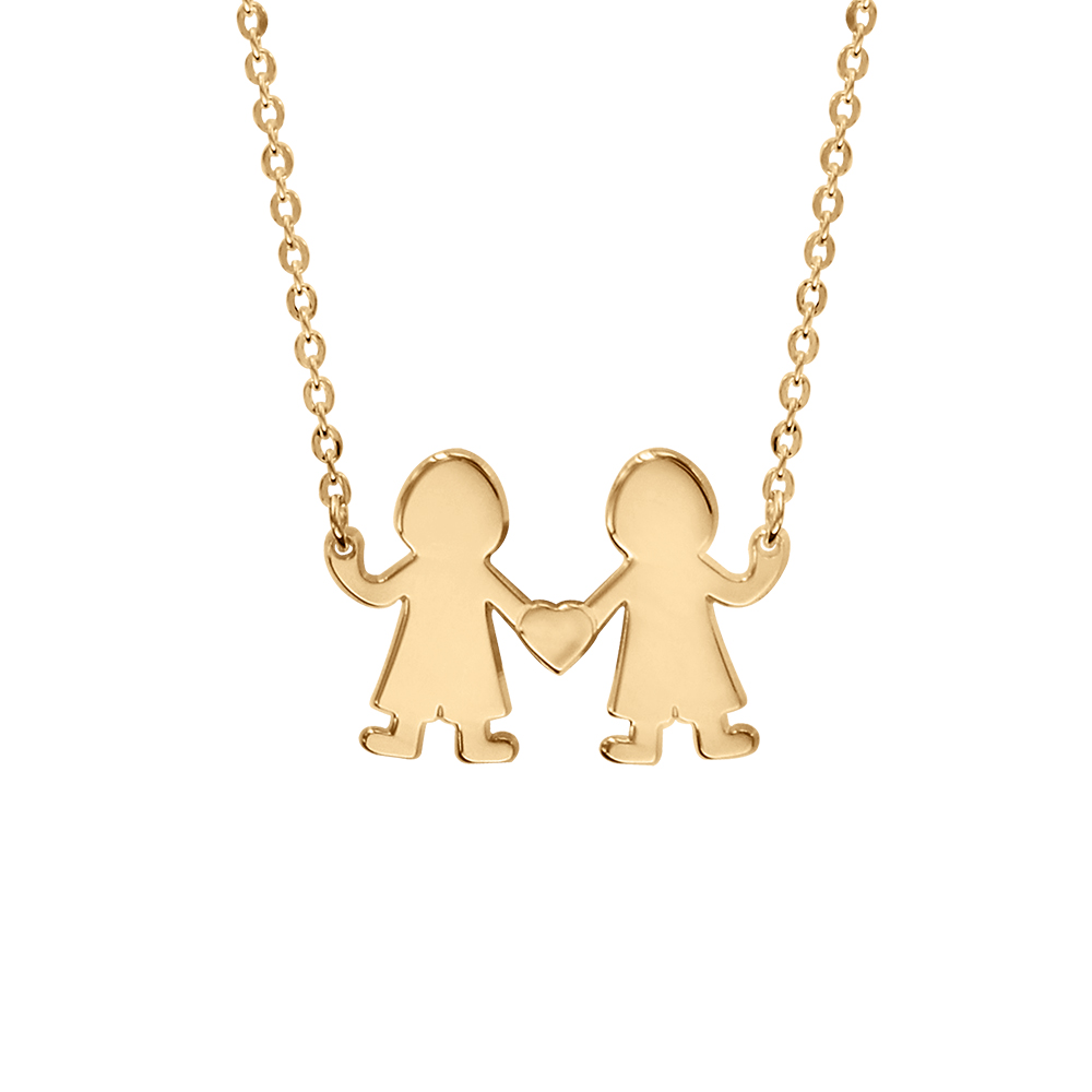 Collier en vermeil passive garcon/garcon 40+4cm