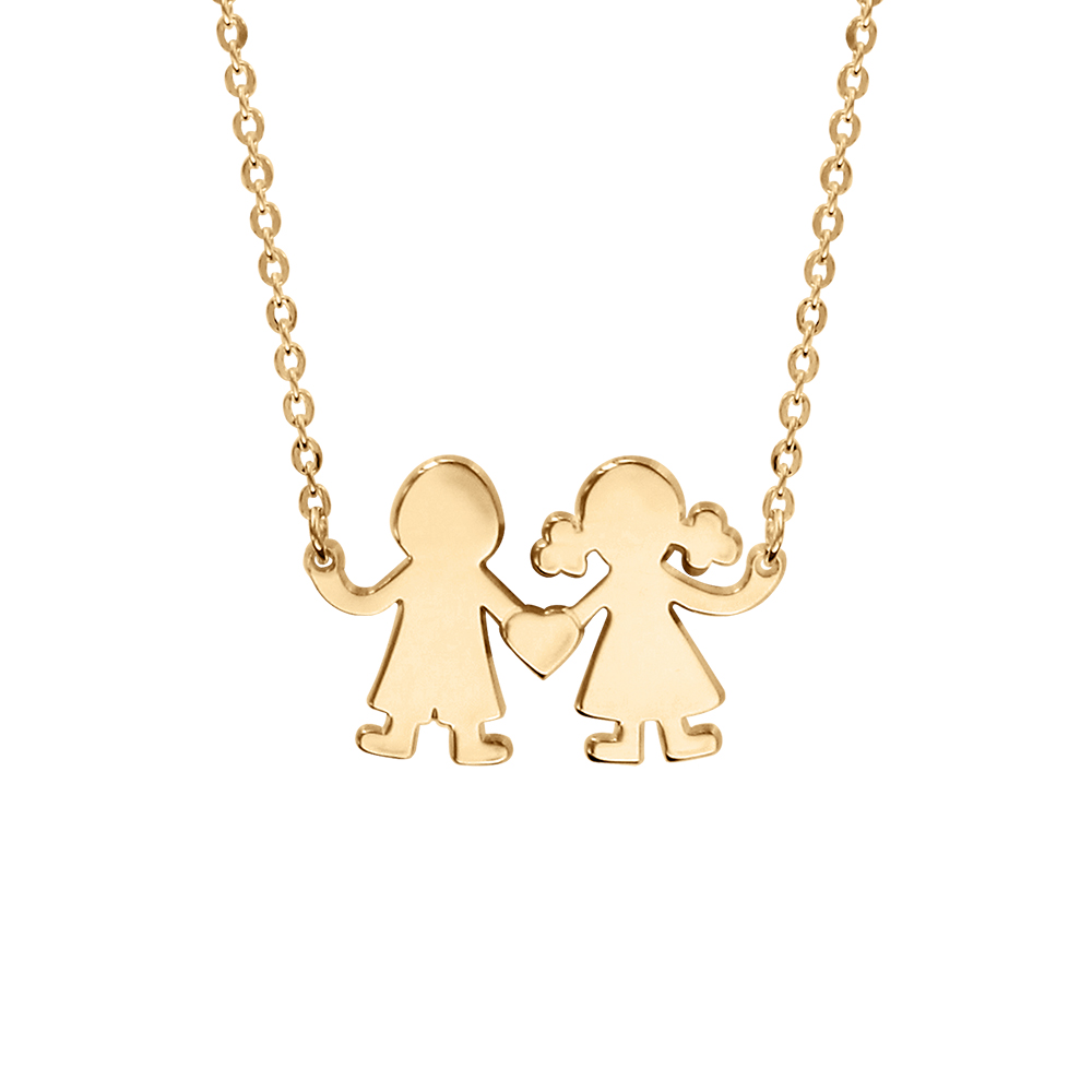 Collier en vermeil passive garcon/fille 40+4cm