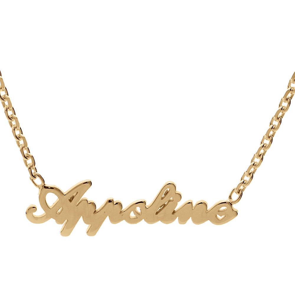 Collier en vermeil maille forçat decoupe forme anglaise - 43cm reglable 40