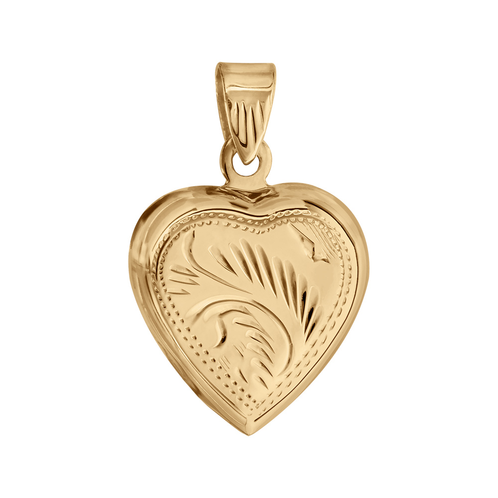 Pendentif en vermeil cassolette coeur ouvragé - possibilité d'insérer 1 ou 2 photos droite et gauche