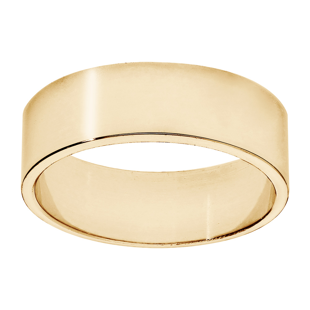 Alliance ruban en vermeil 7mm