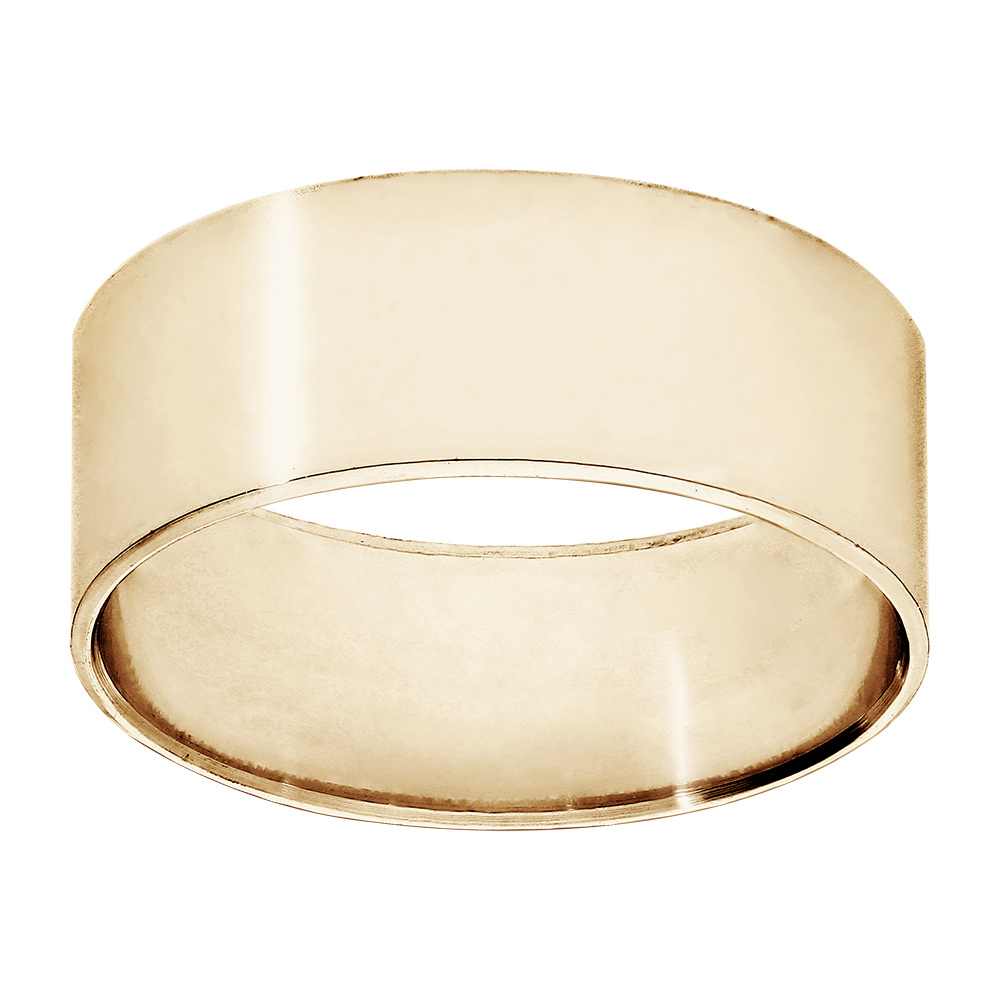 Alliance ruban en vermeil 8mm