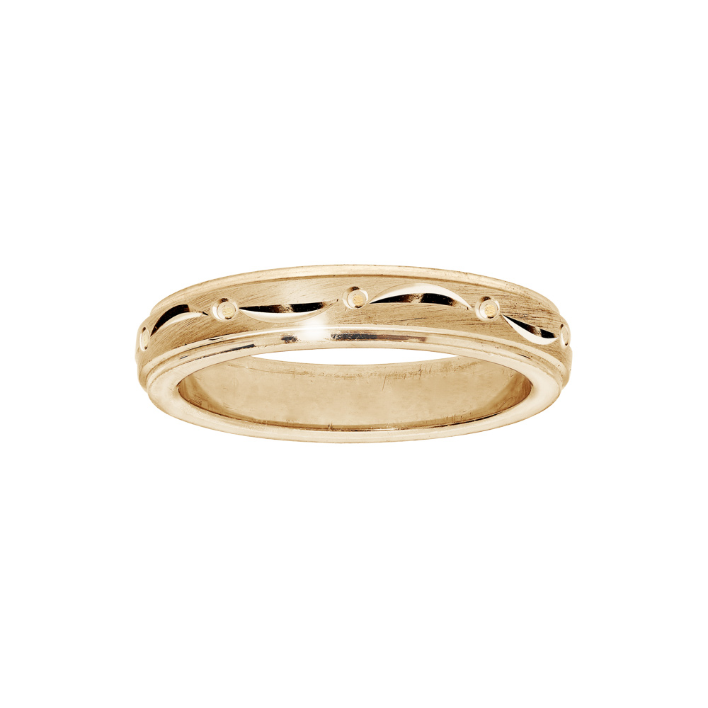 Bague en vermeil diamantée largeur 4mm