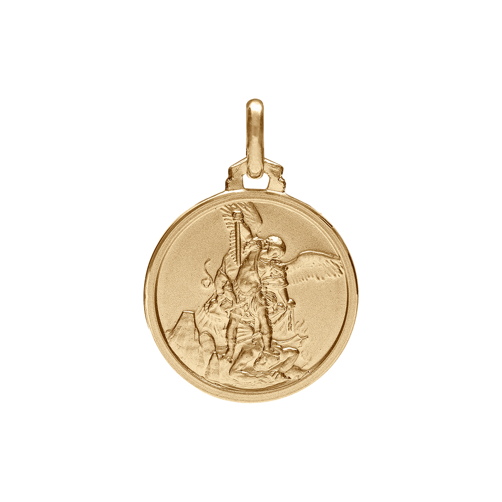 Médaille en vermeil saint-michel 18mm
