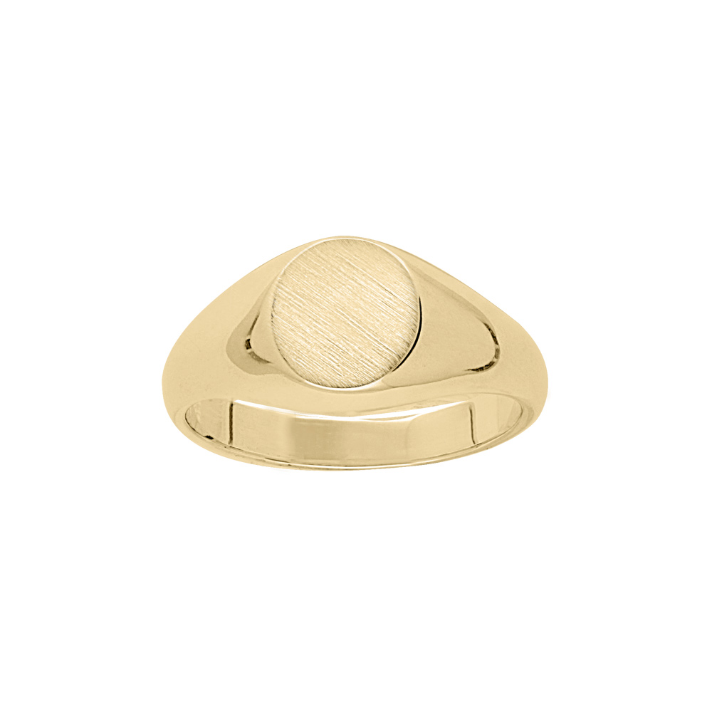Chevalière en vermeil plateau ovale 10mm X 8mm