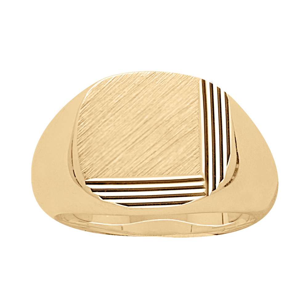 Chevaliere en vermeil grand plateau oval diamanté droit sur deux faces Chevaliere en vermeil grand plateau oval diamanté droit sur deux faces