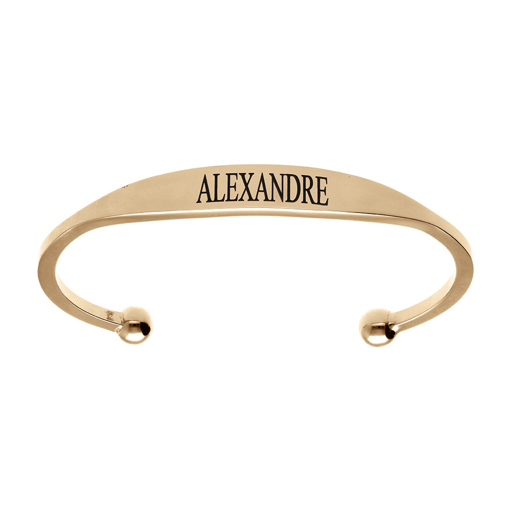 Bracelet jonc en plaqué or esclave - grandmodèle 65 mm de diamètre