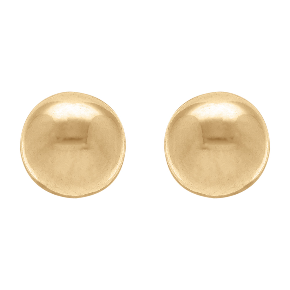 Boucles d'oreilles en plaqué or boule de 6mm et fermoir poussette