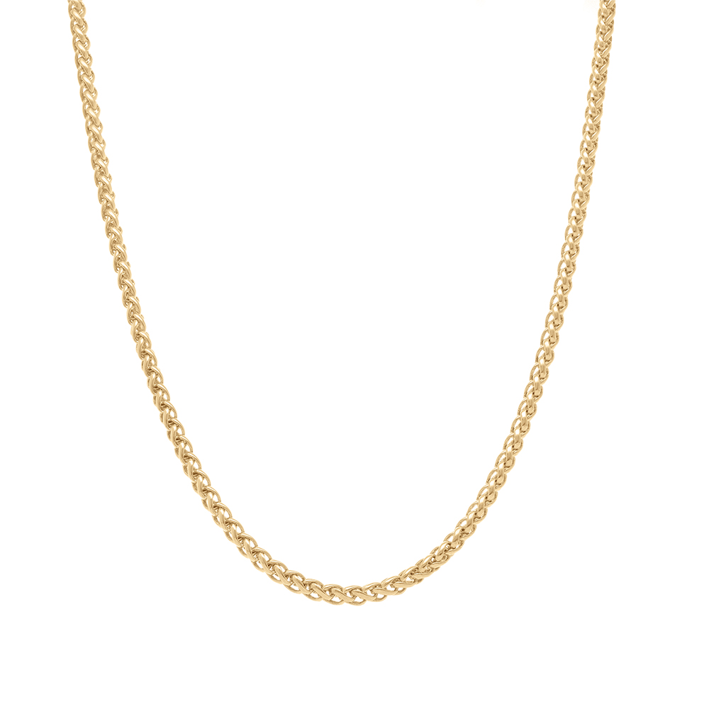 Collier en plaqué or maille palmier - longueur 42cm