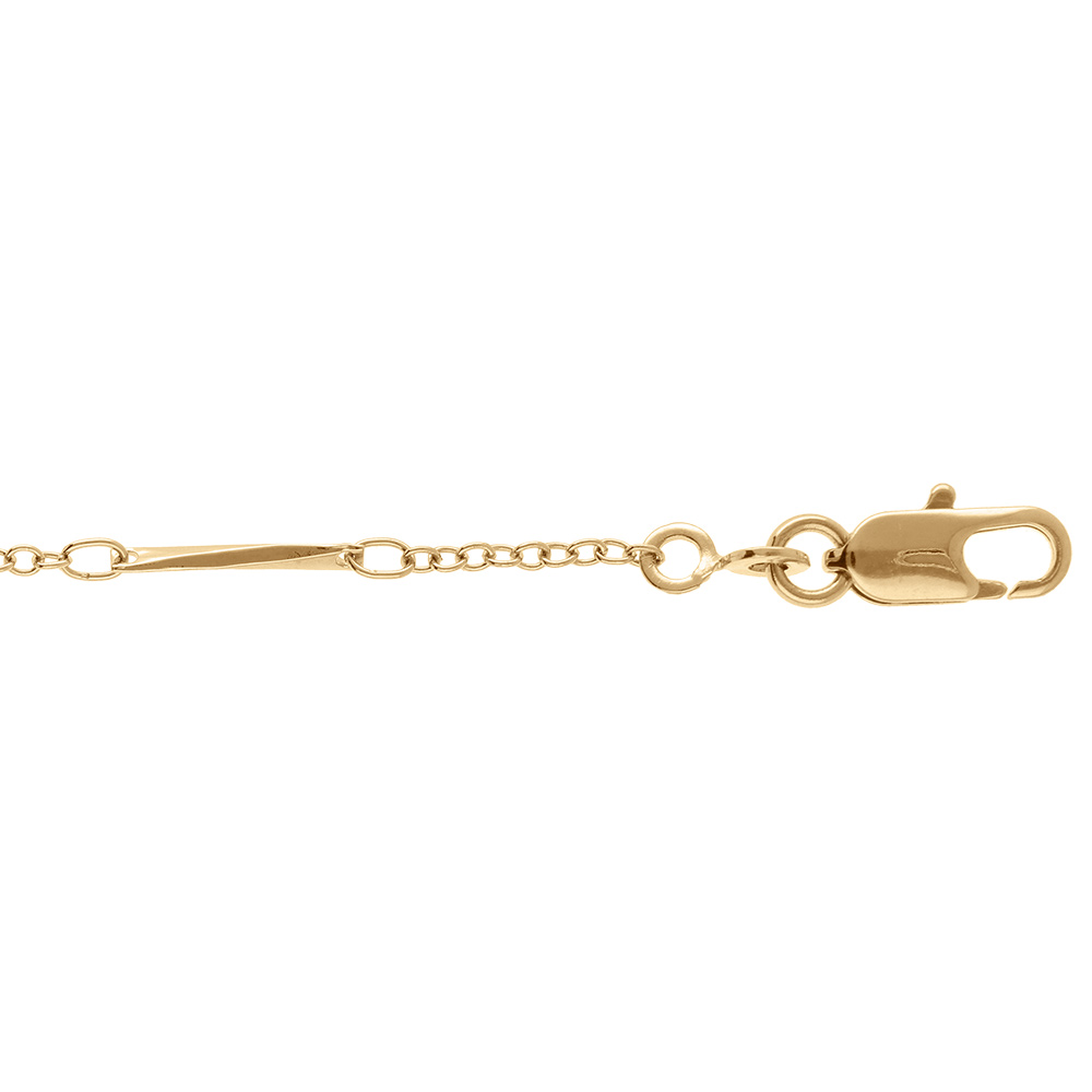 Bracelet en plaqué or avec barres torsadées - 16+3cm