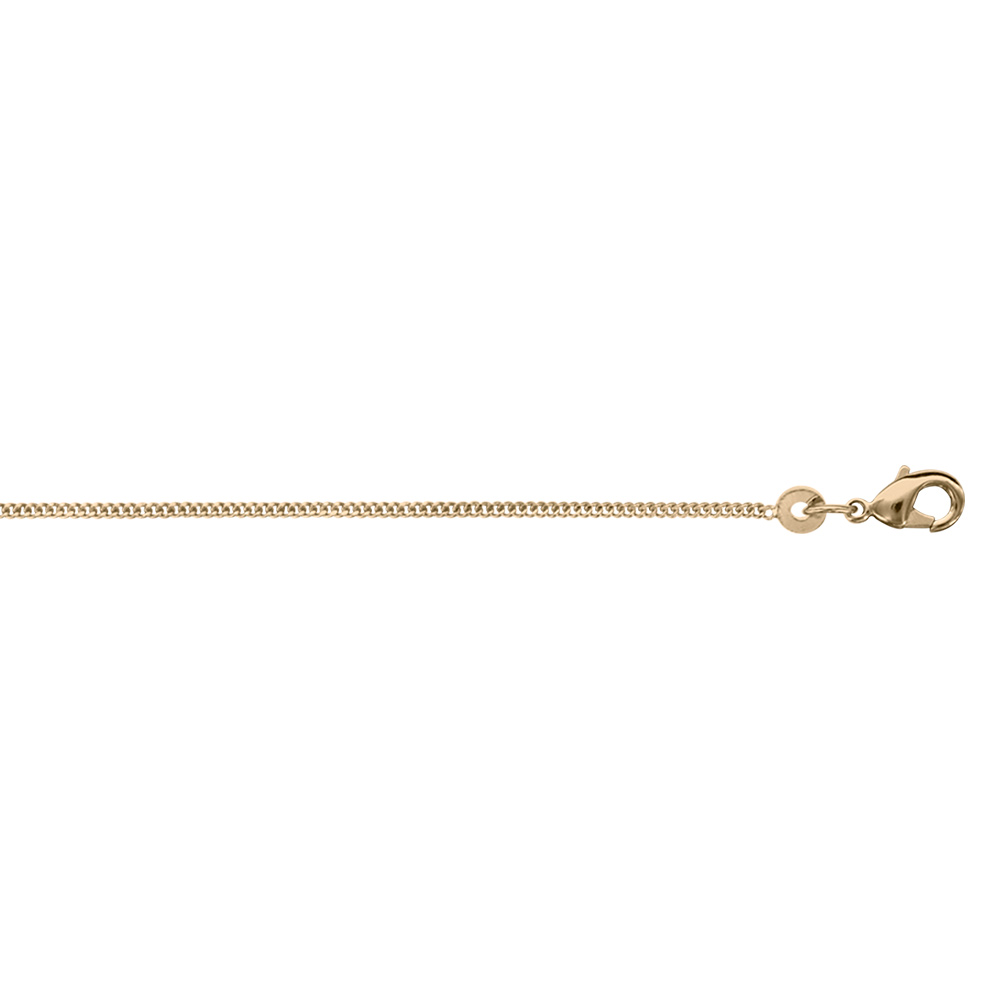 Chaîne en plaqué or maille serrée largeur 1,2mm et longueur 45cm