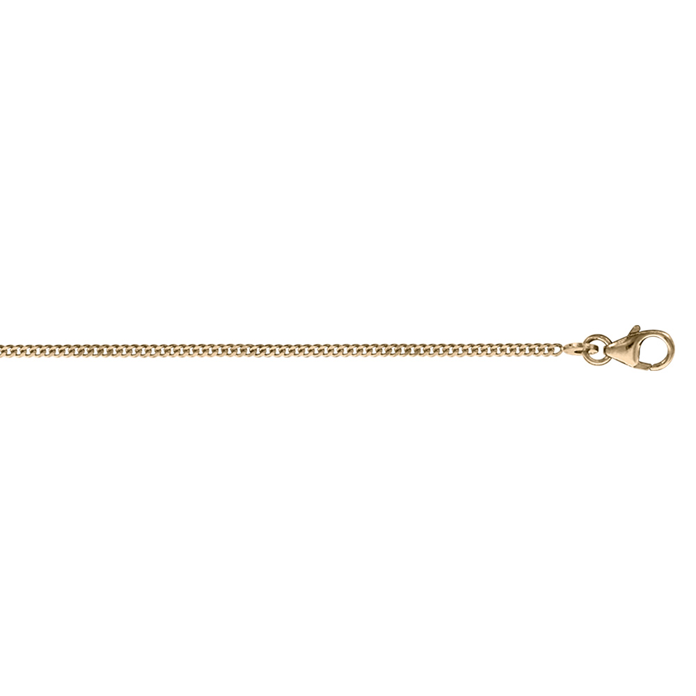 Chaîne en plaqué or maille serrée largeur 1,5mm et longueur 40cm