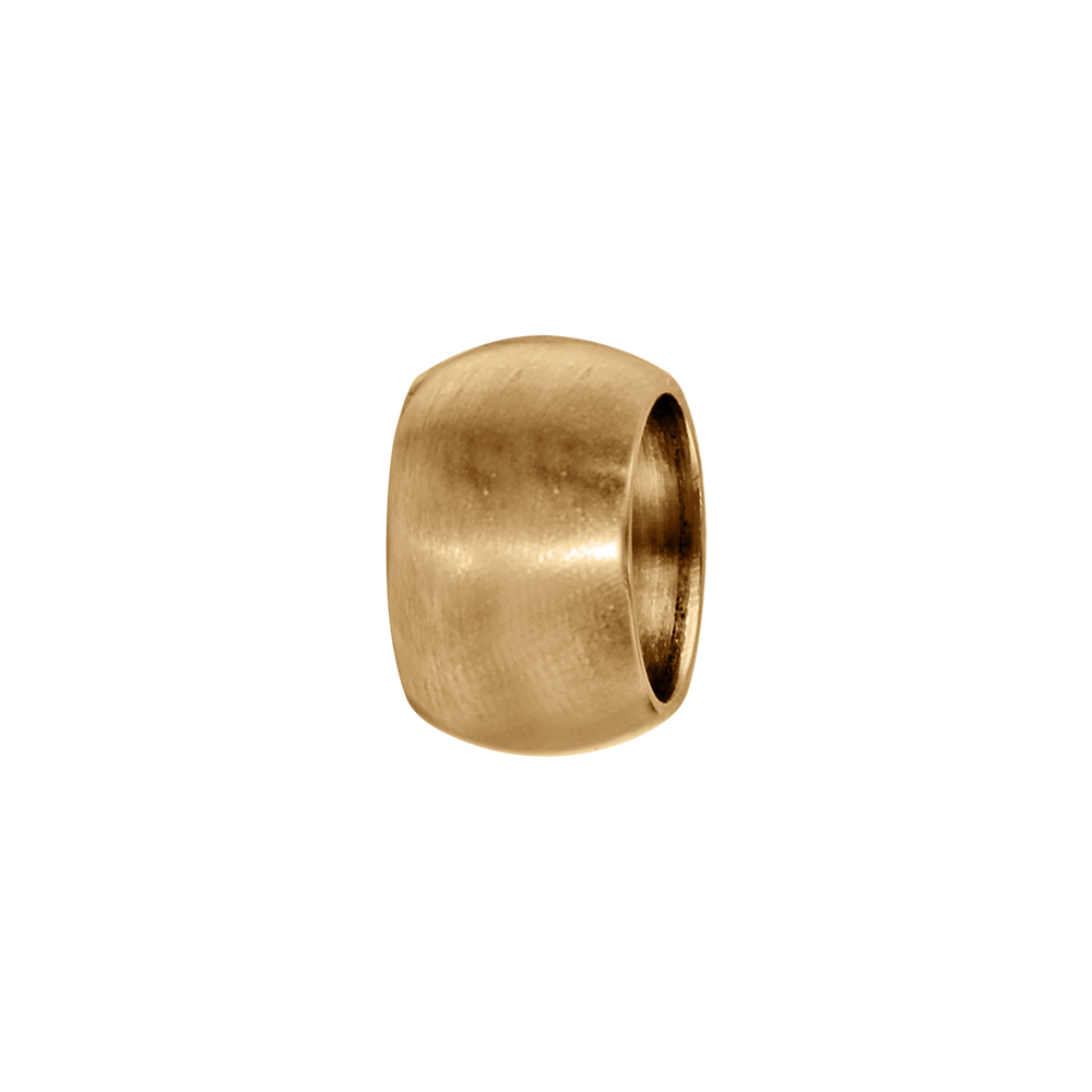 Charms en acier doré anneau bombé lisse