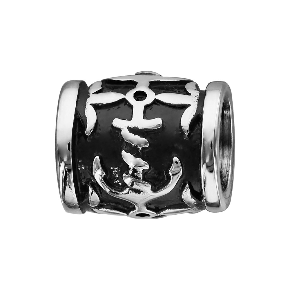 Charms Thabora grand modèle pour homme en acier ancre sur tonneau patiné
