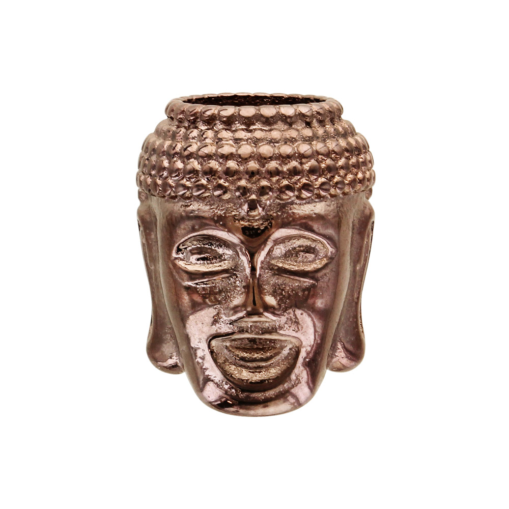 Charms Thabora grand modèle pour homme en acier et PVD marron Bouddha