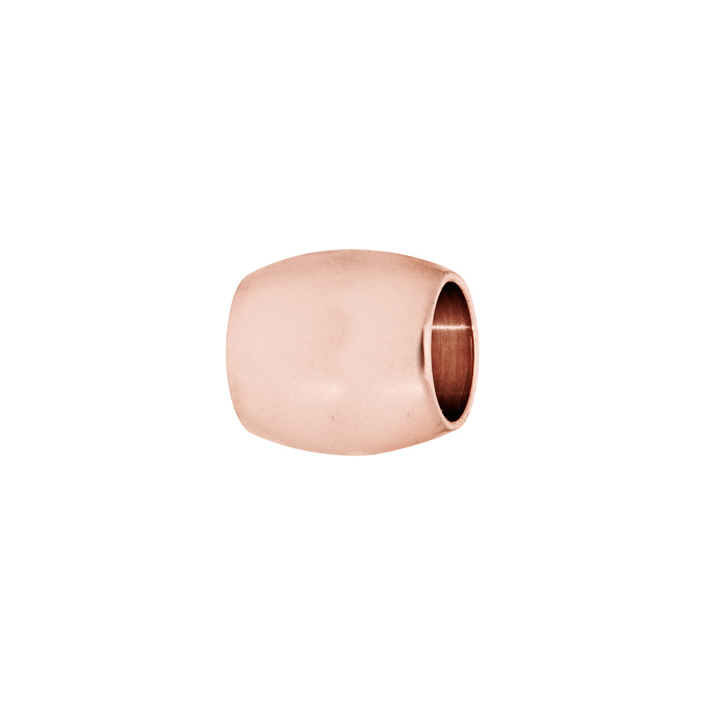 Charms Thabora médium en acier forme tonneau PVD rose