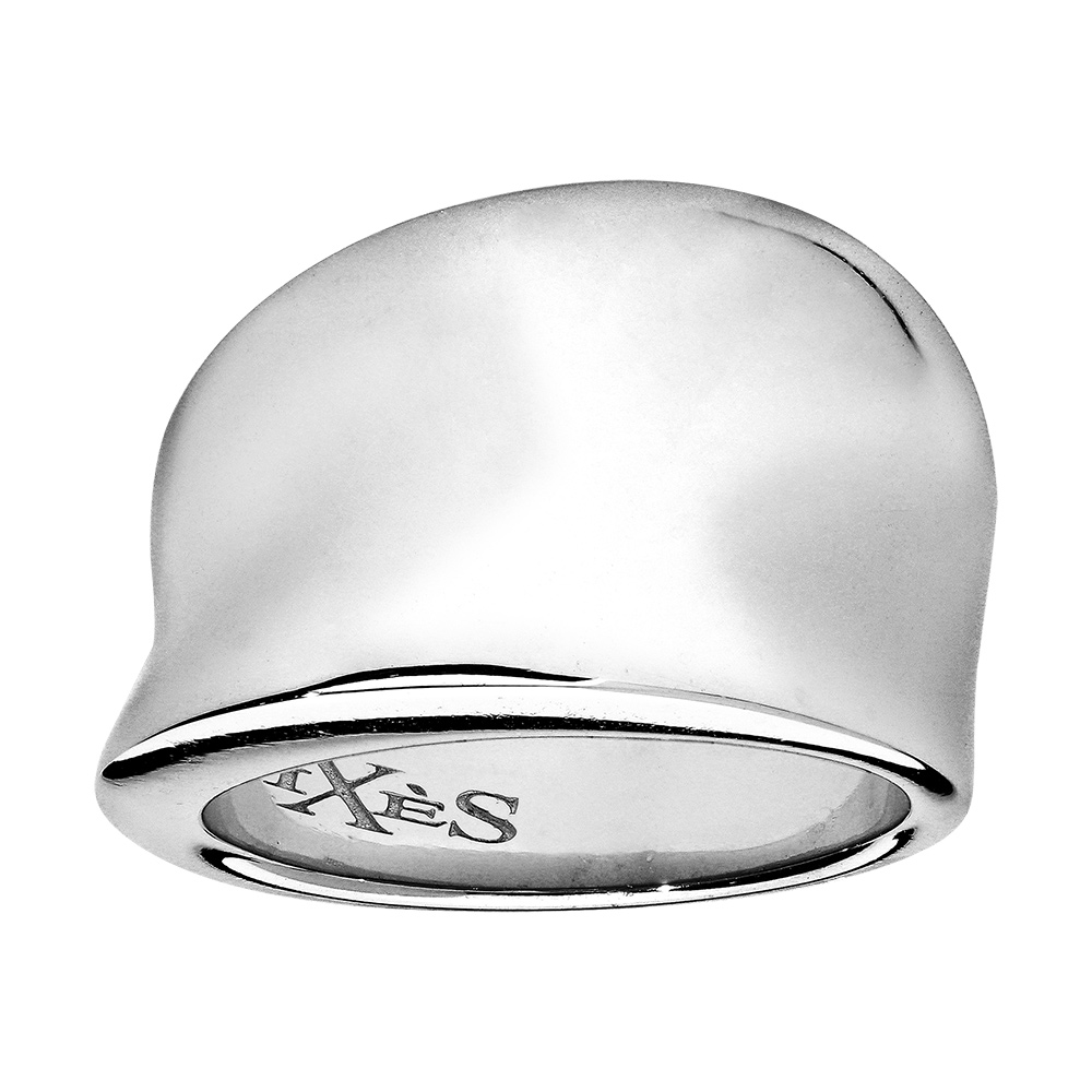 Bague Elixès en argent massif incurvée