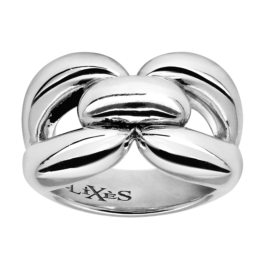 Bague Elixés en argent rhodié nœud