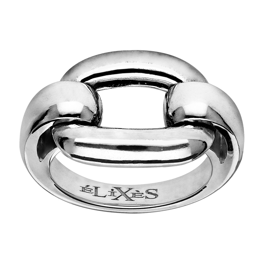 Bague Elixés en argent rhodié boucle
