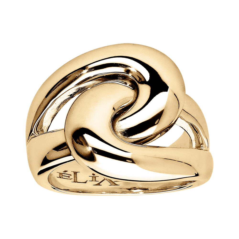 Bague Elixès en vermeil 2 boucles entremêlées