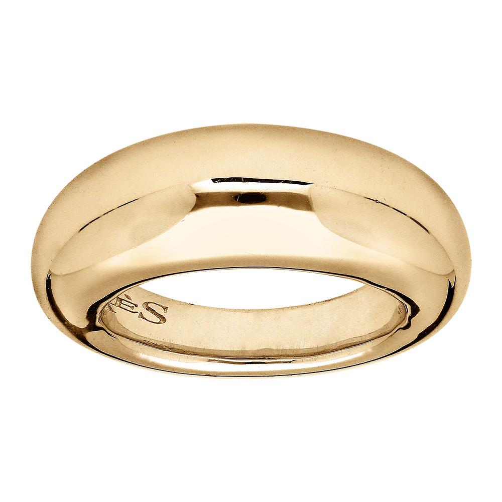 Bague Elixès en vermeil forme bombée style rétro