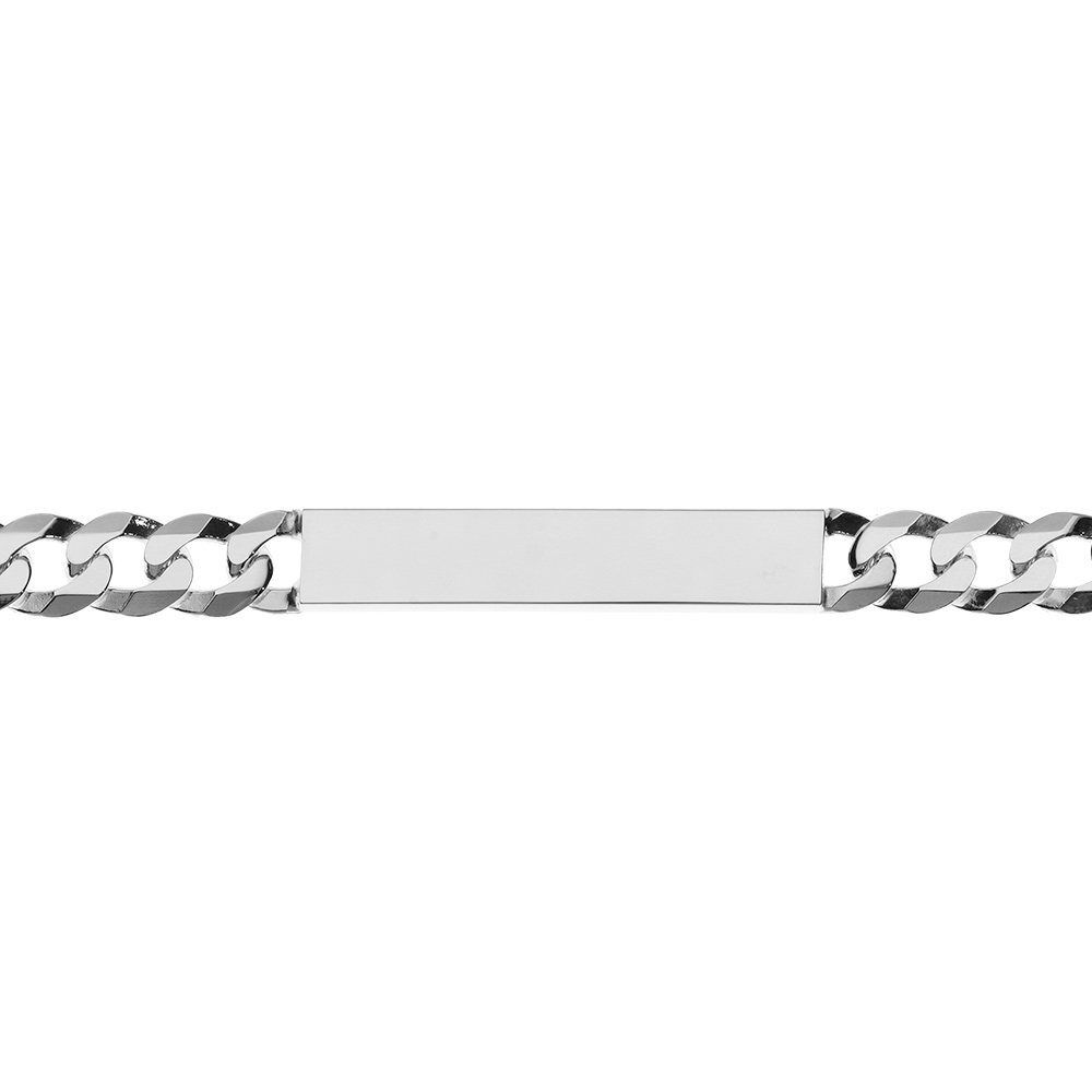 Gourmette en argent maille Hawa� largeur 7mm et longueur 20cm - Vue 2