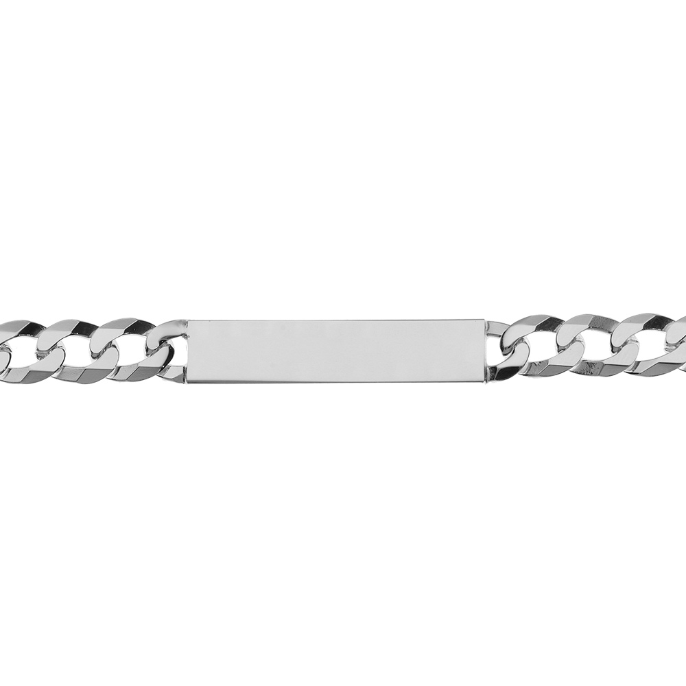 Gourmette en argent maille Hawa� largeur 8mm et longueur 21cm - Vue 2
