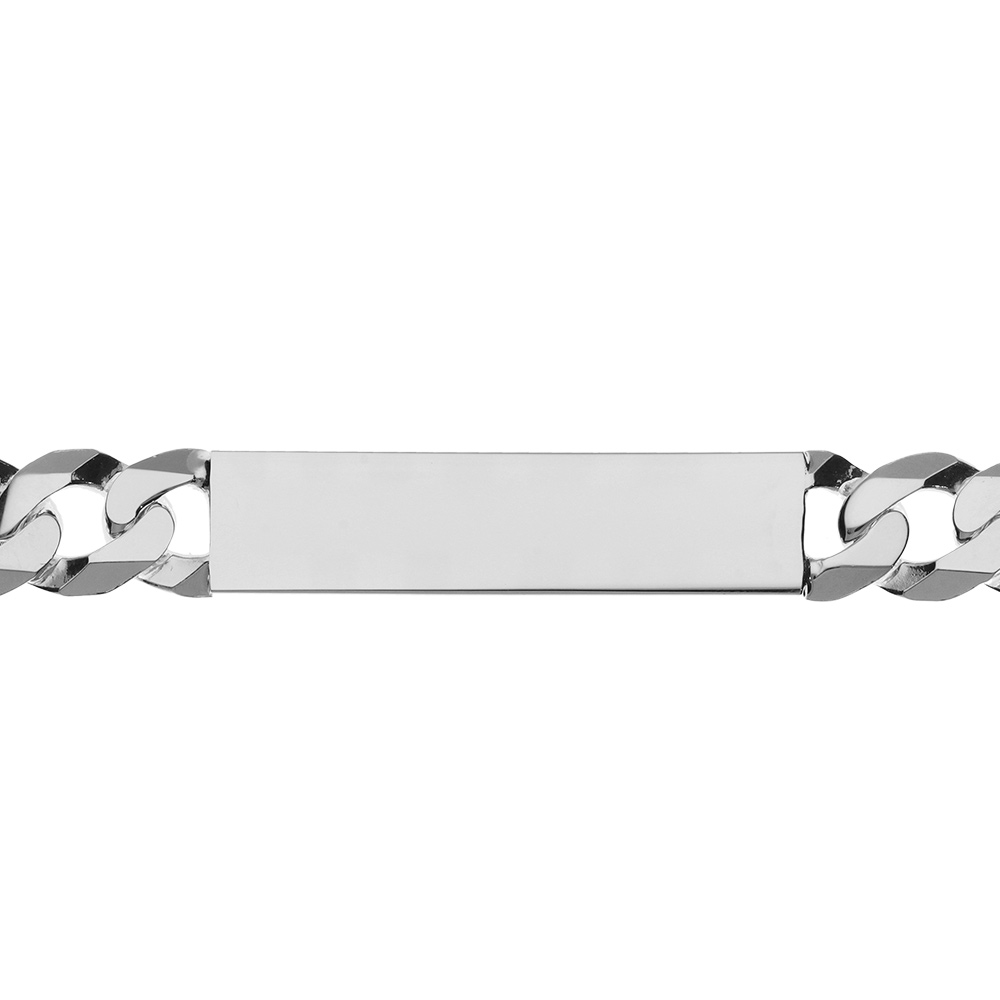 Gourmette en argent maille Hawa� largeur 10mm et longueur 21cm - Vue 2