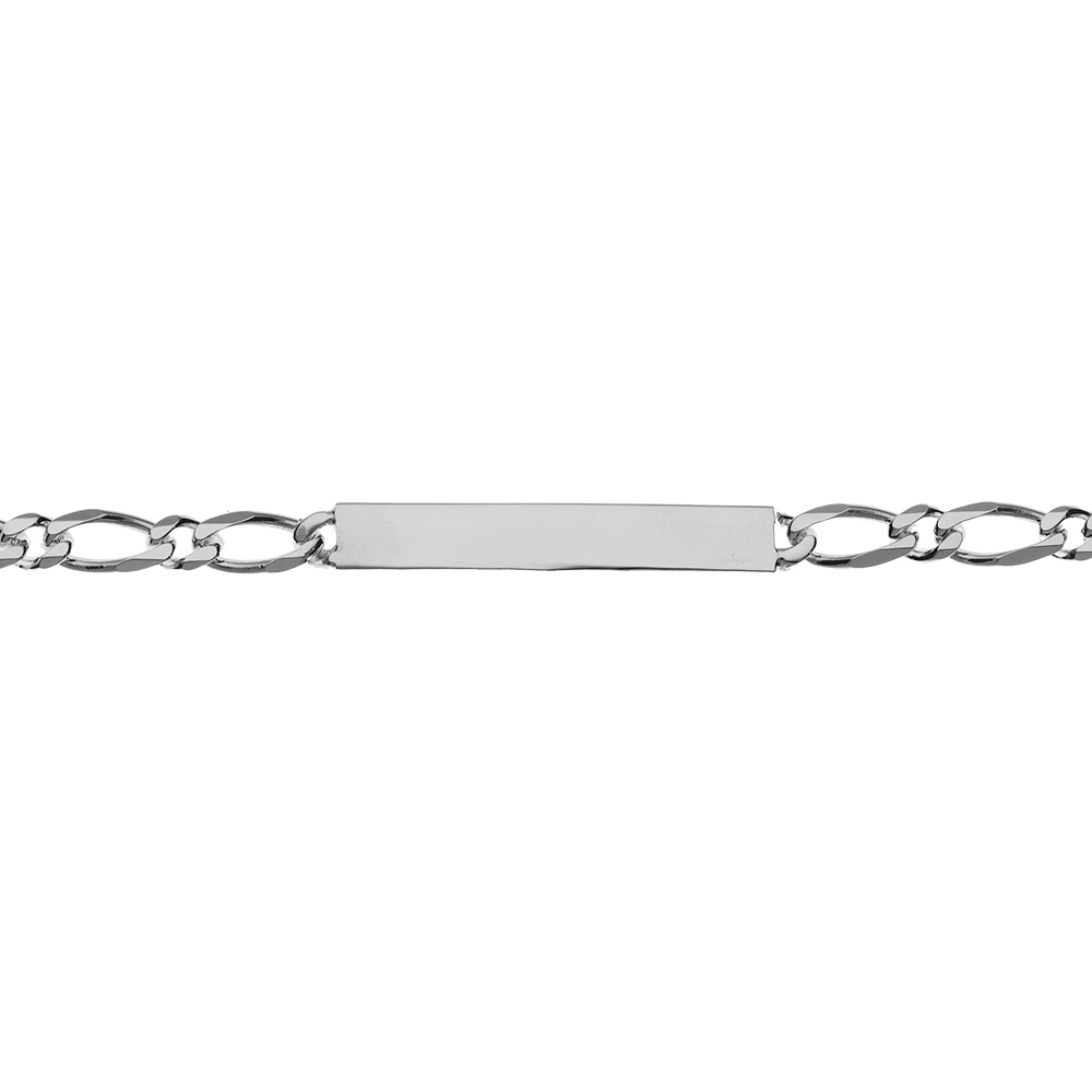 Gourmette en argent maille Hawa� 1+1 largeur 5mm et longueur 18cm - Vue 2