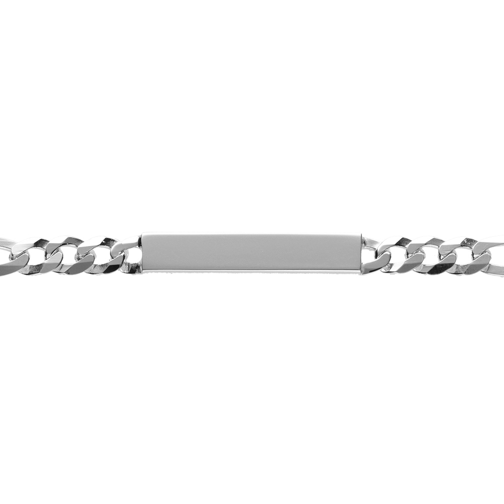 Gourmette en argent maille Hawa� 1+3 largeur 6mm et longueur 18cm - Vue 2