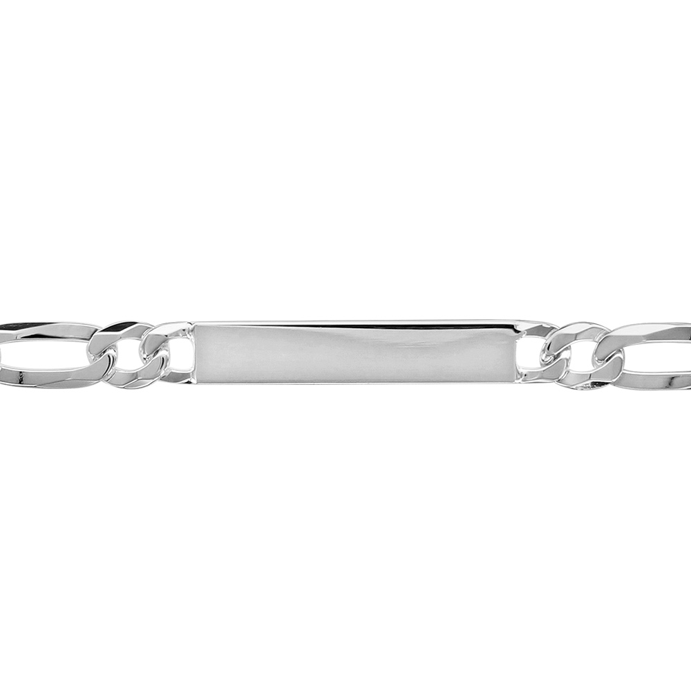 Gourmette en argent maille Hawa� 1+3 largeur 7mm et longueur 20cm - Vue 2