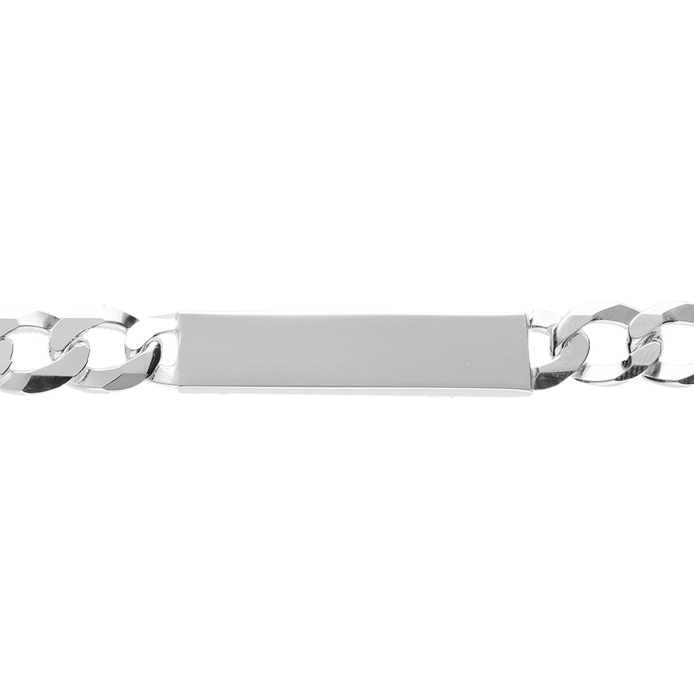 Gourmette en argent maille Hawa� 1+3 largeur 10mm et longueur 21cm - Vue 2