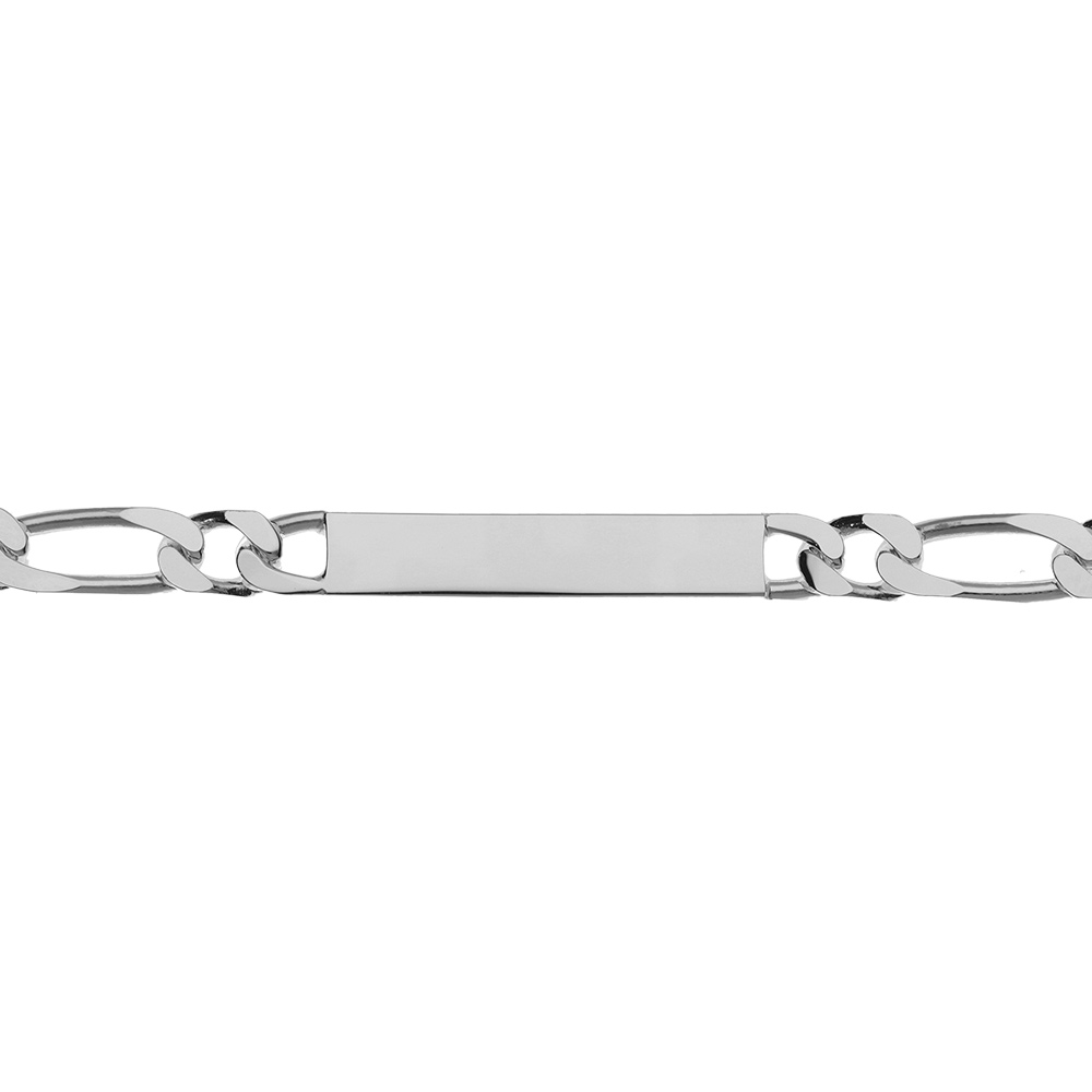 Gourmette en argent maille figaro 1+1 largeur 6mm et longueur 18cm - Vue 2