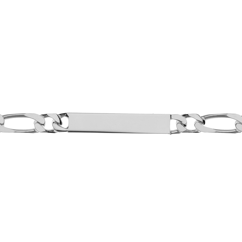 Gourmette en argent maille figaro 1+3 largeur 6mm et longueur 18cm - Vue 2
