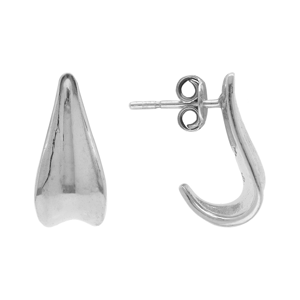 Boucles d\'oreille tige en argent rhodi� dim 12 mm - Vue 2
