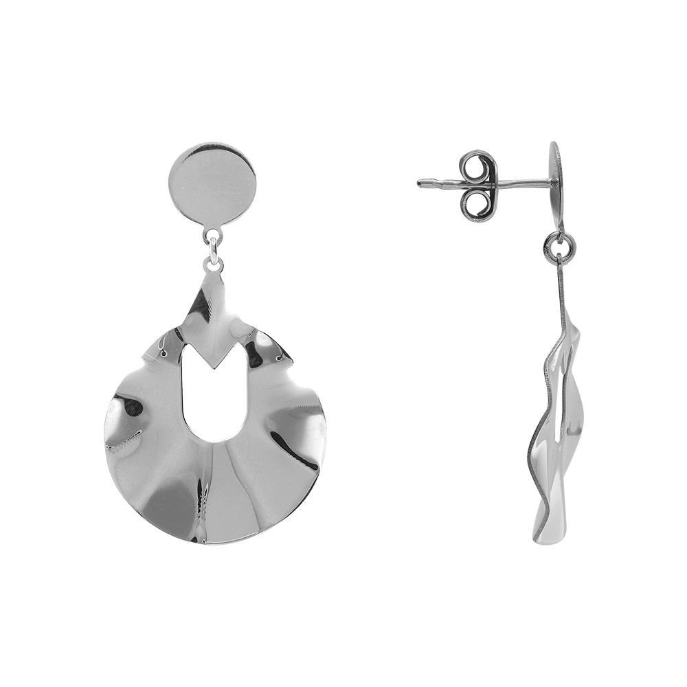 Boucles d\'oreille tige en argent pendante forme g�ometrique 40+5cm - Vue 2