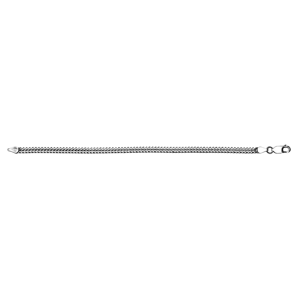Bracelet en argent massif patin�e en maille longueur 20,5cm - Vue 2