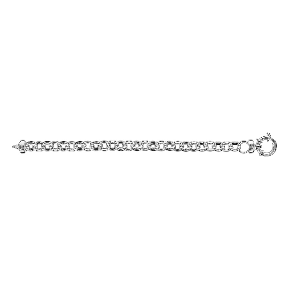 Bracelet en argent cha�ne maille jaseron et fermoir bou�e - longueur 20cm - Vue 2